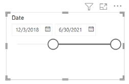 Captura de pantalla que muestra un segmento con un intervalo de fechas