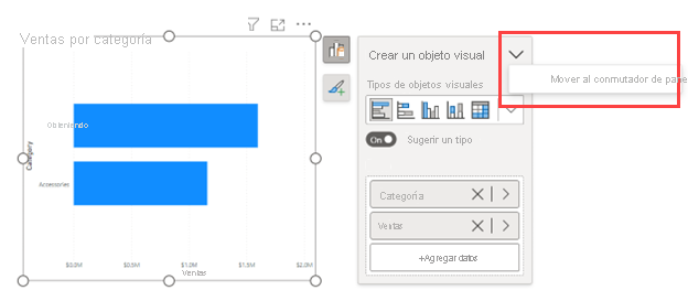 Screenshot showing Move to pane switcher.