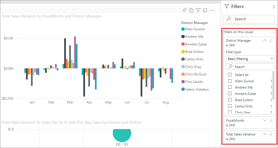 Filtros y resaltado en informes de Power BI - Power BI | Microsoft Learn