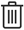 Captura de pantalla del icono de elementos no utilizados que se usa para eliminar una alerta.