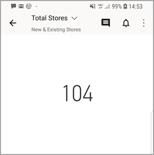 Captura de pantalla del panel de Android que muestra el icono de número listo para agregar alertas.