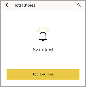 Captura de la pantalla para agregar regla de alertas que muestra que no hay alertas configuradas.