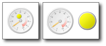 Screenshot showing gauge panel with indicator and gauge.