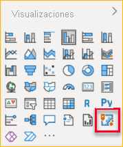 Screenshot shows the ArcGIS maps icon in Visualizations pane.