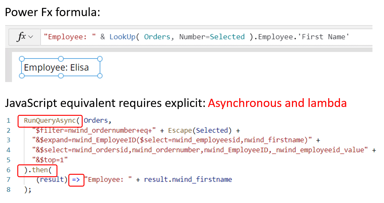 JavaScript de poco código.