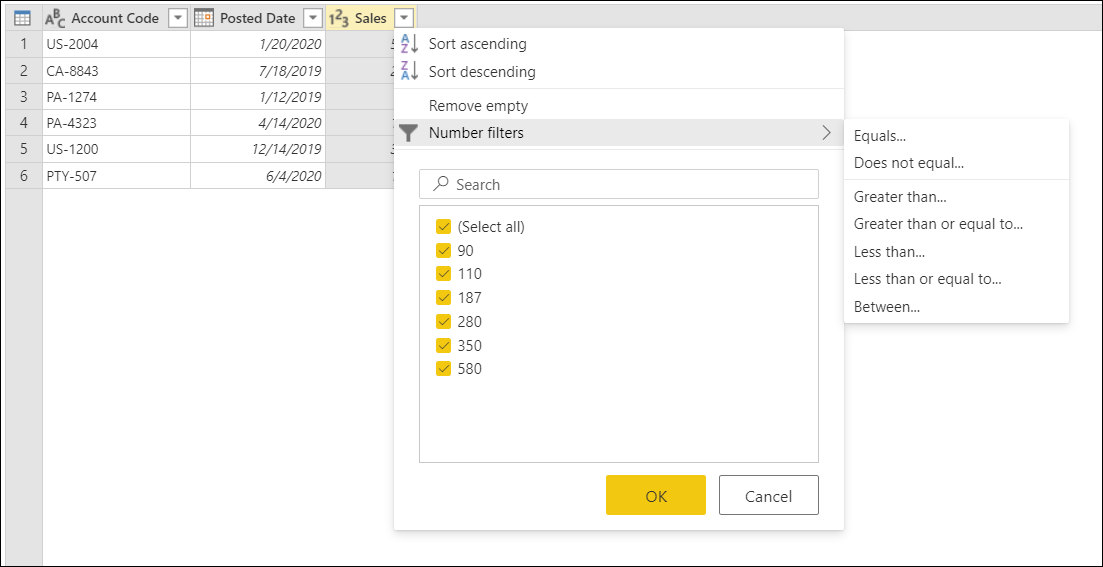 Filtrar Por Valores En Una Columna Power Query Microsoft Learn 2584