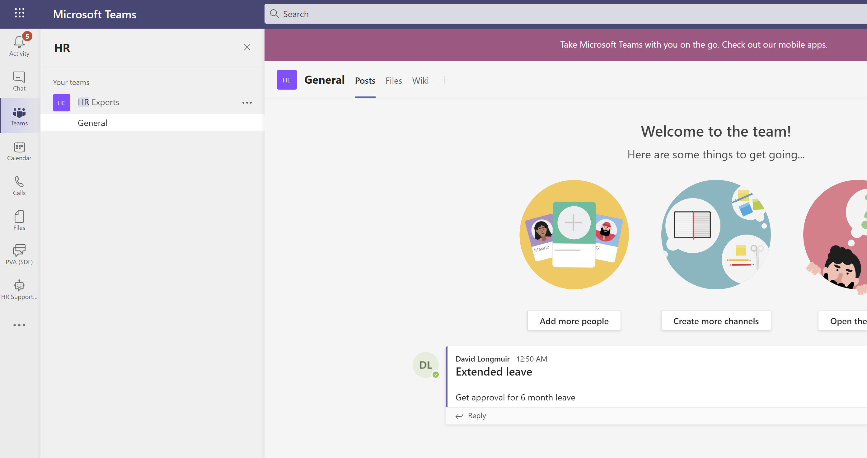 Inicio rápido: crear e implementar un bot en Microsoft Teams - Power  Virtual Agents | Microsoft Learn