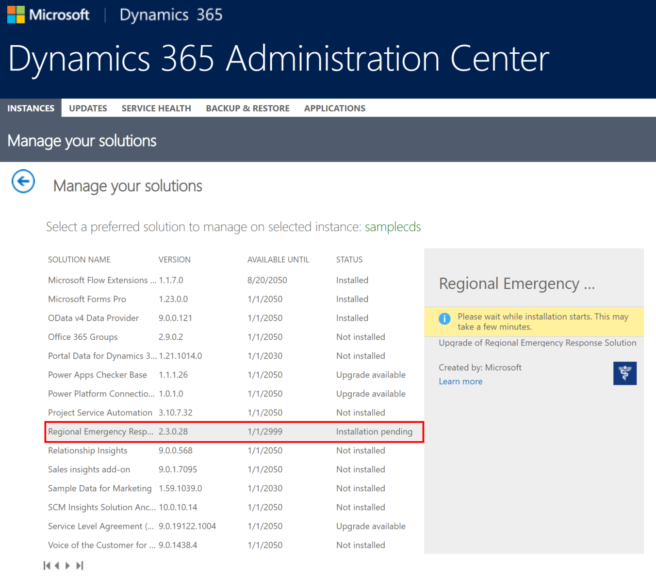 Progreso de la instalación de la aplicación de supervisión Supervisar el progreso de la instalación de la aplicación.