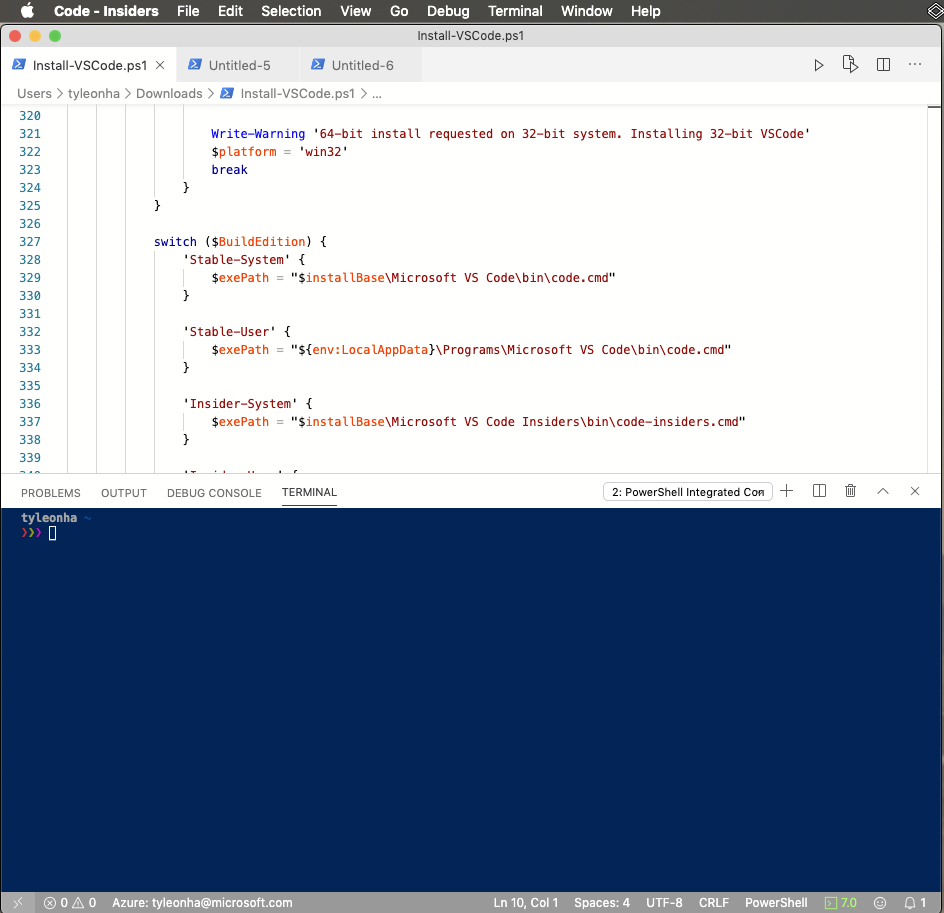 vista simplificada de VS Code