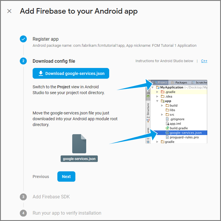 descargar google-services.json