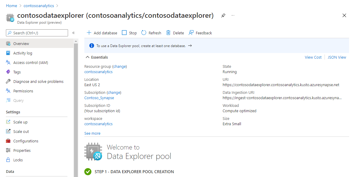 Nueva lista de grupos de Data Explorer de Azure Portal
