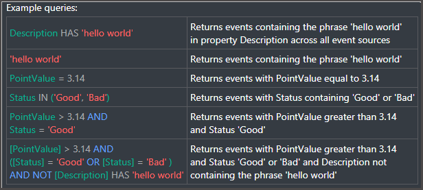 Example Gen1 queries