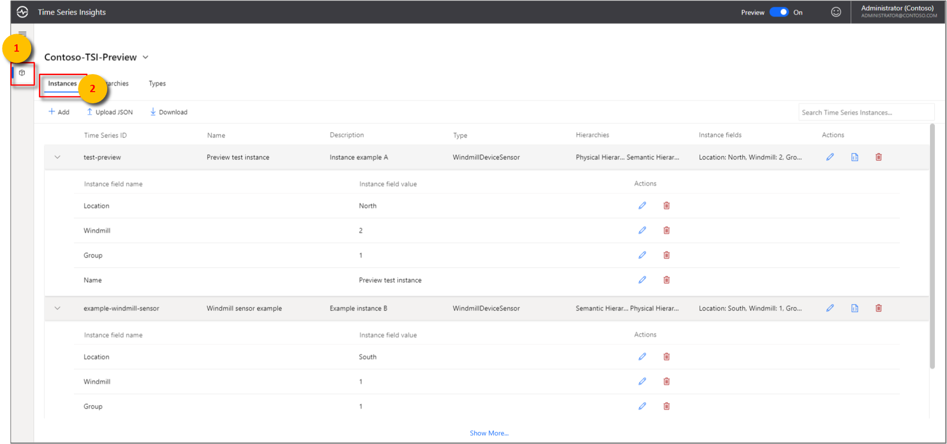 Create a single instance by first selecting Instances.