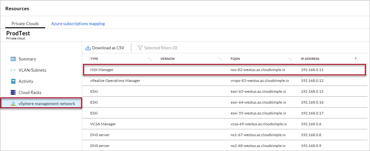 Buscar el FQDN de NSX Manager