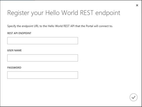 Windows Azure Pack Custom Provider Register Dialog