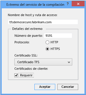 Asegurar que los detalles de configuración coinciden