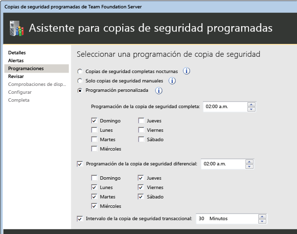 Elegir una programación preconfigurada o personalizada