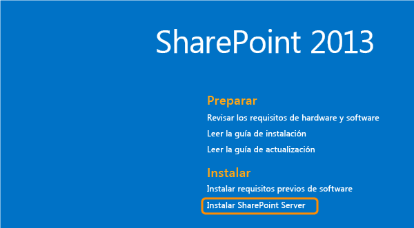 Instalar SharePoint Server