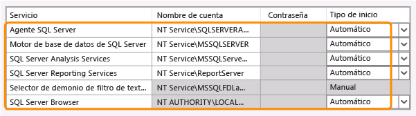Configuración del servidor (detalles)