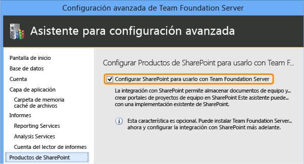 Elegir la opción de configurar SharePoint