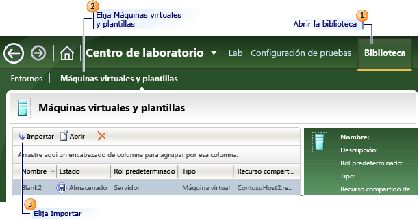 Pasos para importar una máquina virtual o una plantilla de SCVMM