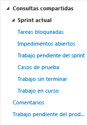 Consultas compartidas (plantilla de proceso Scrum)