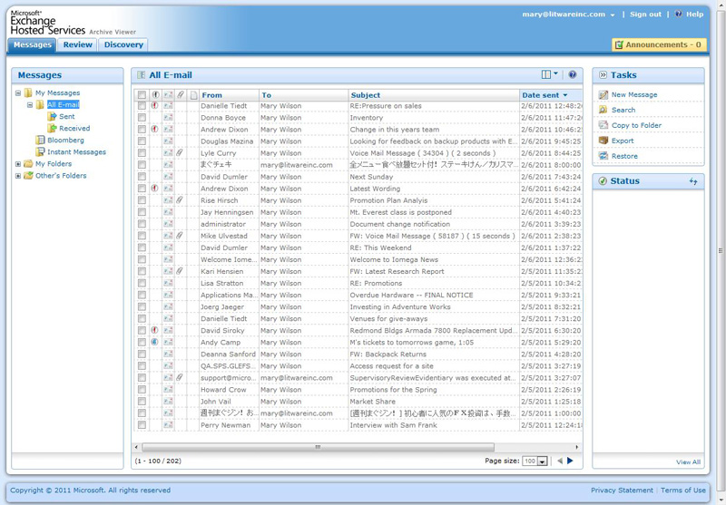 Captura de pantalla del visor de archivo de EHA