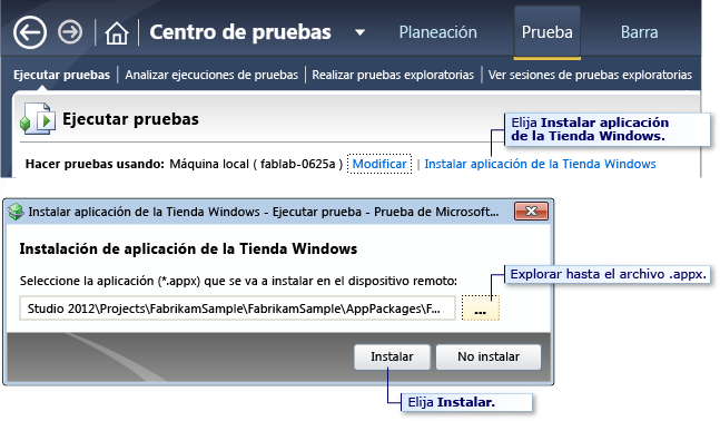 Instalar aplicación de la Tienda Windows desde MTM