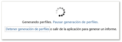 Detener generación de perfiles