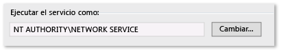 Cuenta del servicio de compilación: cuenta NETWORK SERVICE