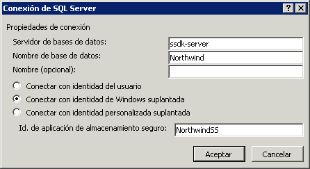 Propiedades de conexión de SQL Server