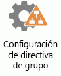 Este icono representa la configuración de Directiva de grupo.