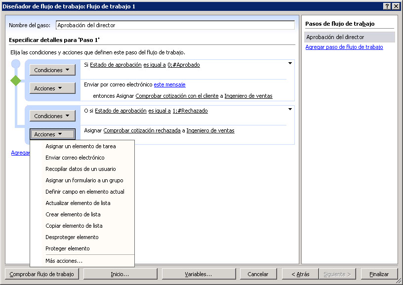 Creación de flujos de trabajo de Windows SharePoint Services