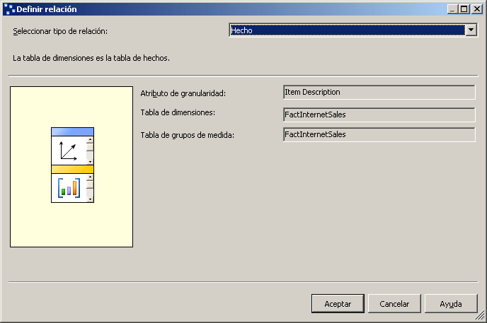 Cuadro de diálogo Definir relación