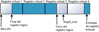 El archivo de registro se reduce a 4 archivos virtuales