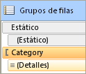 Grupo de fila, modo avanzado con miembros estáticos