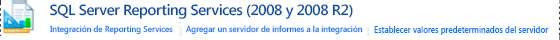 configuración de aplicación general de Reporting Services