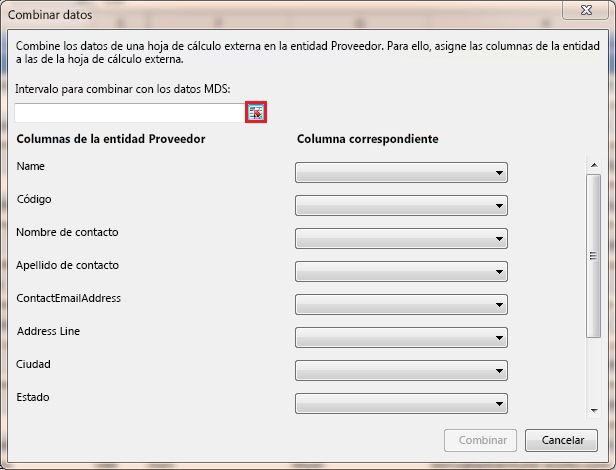 Excel - Cuadro de diálogo Combinar datos