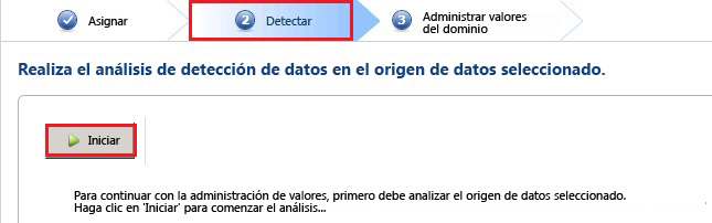 Descubrir página de proceso de detección