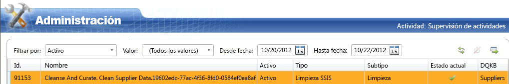Proyecto de limpieza de DQS creado por el paquete SSIS