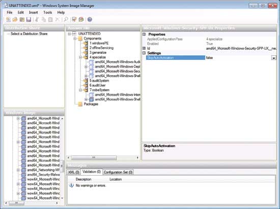 Many components include configurable settings
