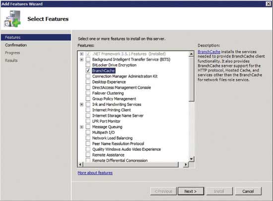 You have to enable and configure BranchCache as a feature