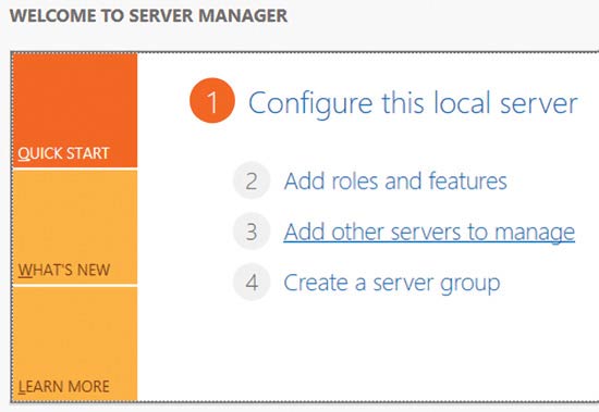 Select “Add other servers to manage”