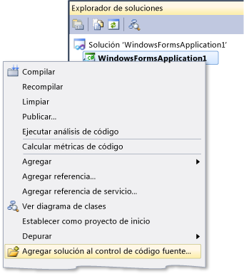 Agregar nuevo proyecto de Windows Forms