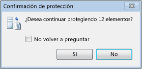 Confirmar protección