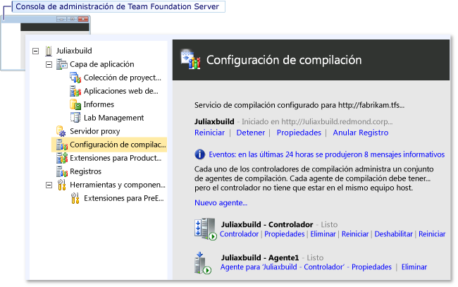 Progreso de la configuración de compilación