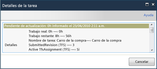 Detalles de tareas