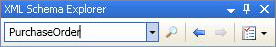 Búsqueda de palabras clave en el Explorador de esquemas XML