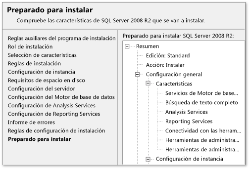 Instalar SQL Server 2008 R2: listo