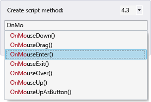 vstu_monobehavior_wizard_quick The quick monobehavior wizard dialog.